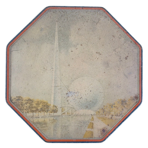 RARE Loose-Wiles Tin 1939 New York Worlds Fair Tin w Handle Vintage Collectible - Picture 13 of 16